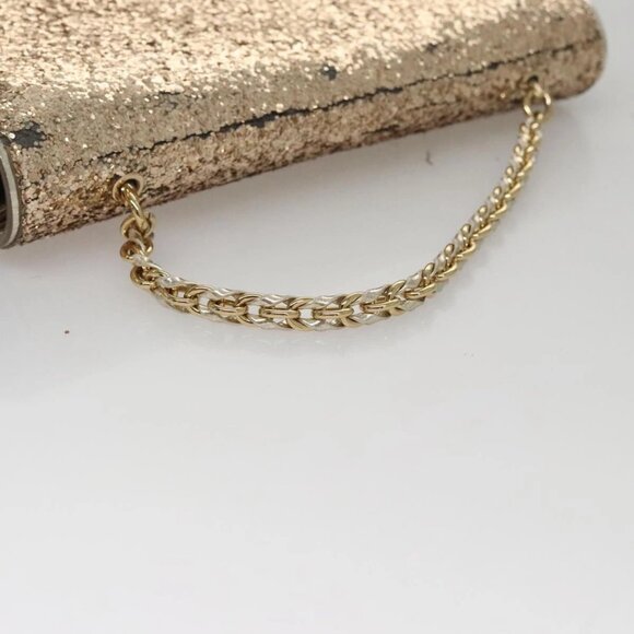 Salvatore Ferragamo Shoulder Bag Sequin 2way Gold Auth 108329 - Picture 9 of 16